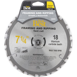 Do it Best Professional 7-1/4 In. 18-Tooth Ripping Circular Saw Blade 415731DB