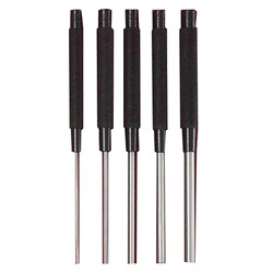 Extra-Long Drive Pin Punches, 8 in, 1/8 in tip, Steel