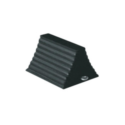 Wheel Chocks, 8 in W x 10 in L x 6 in H, Rubber, Black