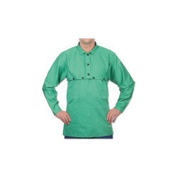 FR Cotton Sateen Bibs, 24 in, Hook/Loop, One Size, Green