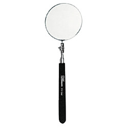 Telescoping Inspection Mirror, Round, 3-1/4 in dia, 10-1/2 in L to 29-1/2 in L