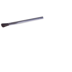 Acid/Flux Brush, 3/8 in W, 3/4 in Trim, Black Horsehair, Tin Ferrule handle