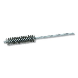 Double-Spiral Double-Stem Power Tube Brush, 1 in dia, 1/4 in Stem dia, 0.0060 in Wire Size, 2-1/2 in Brush L