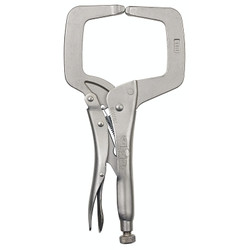 The Original Locking C-Clamp with Regular Tip, 11 in L, 4 in Max, 2-5/8 in Throat D