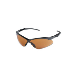 V30 Nemesis Safety Glasses, Copper Blue Shield, Polycarbonate Lens, Uncoated, Black Frame/Temples, Nylon