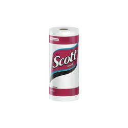 Scott Kitchen Roll Towels, Standard Roll, White, 8.78 in W x 11 in L, 128 Sheet per Roll/20 Rolls per Case