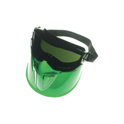 V90 Shield with Monogoggle XTR OTG Goggles, Universal, IRUV Shade 5.0 Lens, Anti-Fog, Black