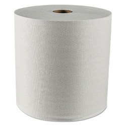 White Hard Roll Towels, White, 8 in W x 425 ft L, Hard Roll