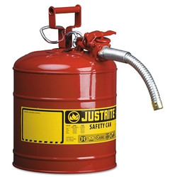 Type II AccuFlow Safety Can, Gas, 5 gal, Red, Includes 1 in OD Flexible Metal Hose