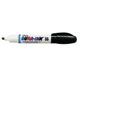 DURA-INK 25 Permanent Ink Marker, Black, 1/8 in to 1/4 in Tip, Chisel