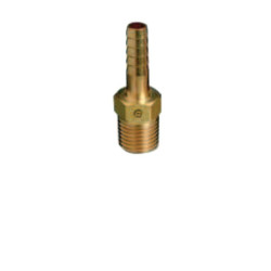 Brass Hose Adaptors, NPT Thread/Barb, Brass, 3/8 in (NPT)