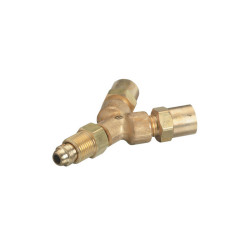 Y Connection, 200 psi, Brass, 5/8 in-18 (M)
