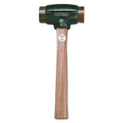 Split Head Hammer, 2.75 lb Head, 1-3/4 in dia Face, 14 in Handle, Green/Natural, Rawhide