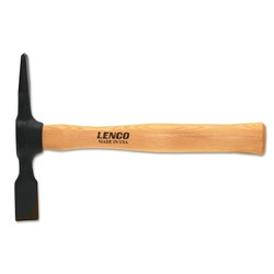 Hickory Wood Handle Chipping Hammer, LWHG, 11.5 in, 19 oz Head, Chisel and Cross Chisel