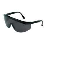 TK1 Series Safety Glasses, Gray Lens, Duramass Hard Coat, Black Frame, Nylon