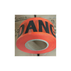 Economy Barrier Tape, 3 in x 1000 ft, Red, Danger