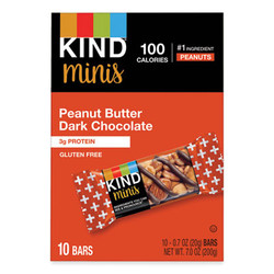 KIND Minis, Peanut Butter Dark Chocolate, 0.7 Oz, 10/pack 27961