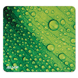 Allsop® Naturesmart Mouse Pad, 8.5 x 8, Leaf Raindrop Design 31624