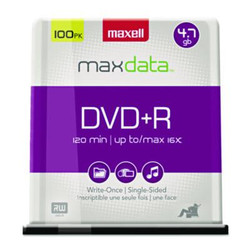 Maxell® DISC,DVD+R,100PK SPNL 639016