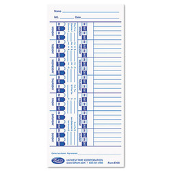 Lathem® Time CARD,UIVSL TIME,100PK,WE E100