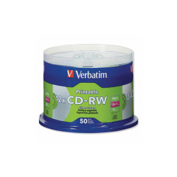 Verbatim® DISC,CDRW,PRT,12X,SR,50PK 95159