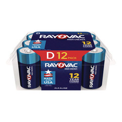 Rayovac® Alkaline D Batteries, 12/pack 813-12PPK