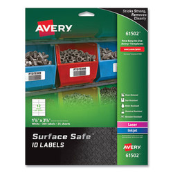 Avery® LABEL,SS,15/8X35/8,300,WH 61502