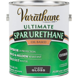 Varathane Gloss Clear Exterior Low VOC Spar Urethane, 1 Gal. 242179