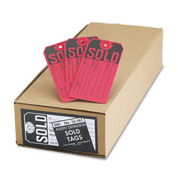 Avery® Sold Tags, Paper, 4.75 x 2.38, Red/Black, 500/Box 15161