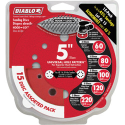 Diablo 15pk 5" Ros H&l Asst DCD050ASTH15G