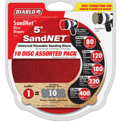 Diablo 10pk 5" Asst Sandnet DND050ASTH10I