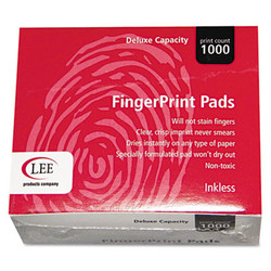 LEE Inkless Fingerprint Pad, 2.25" x 175", Black, 12/Pack 03127