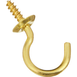 National Hardware 7/8 In. Solid Brass Series Cup Hook (5 Count) N119-669