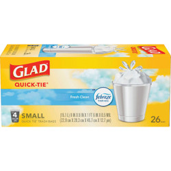 Glad 4 Gal. White Febreze Fresh OdorShield Small Trash Bag 78812