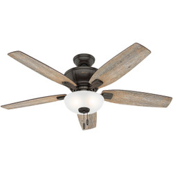 Hunter Kenbridge 52 In. Noble Bronze Ceiling Fan with Light Kit 53376