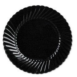 WNA Classicware Plates, Plastic, 10.25" Dia, Black, 144/carton WNA CW10144BK