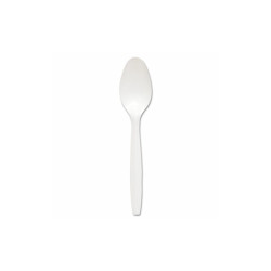 SOLO® Regal Mediumweight Cutlery, Full-Size, Teaspoon, White, 1000/Carton S6SW