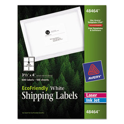 Avery® LABEL,ADD,ECO,6UP,WH 48464