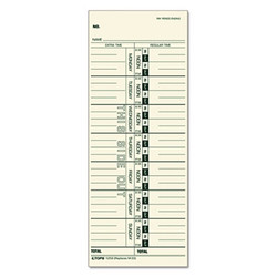 TOPS™ CARD,TIME,WKLY,100/PK 12593