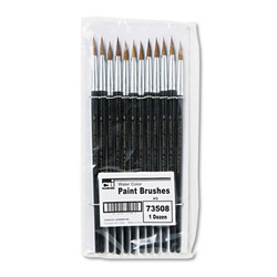 Charles Leonard® Artist Brush, Size 8, Camel Hair, Round Profile, 12/pack 73508