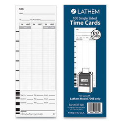 Lathem® Time CARD,9",F/700E,100/PK E17-100