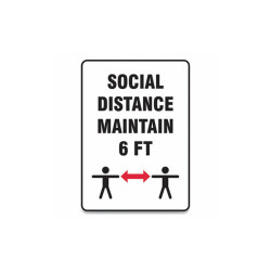 Accuform® SIGN,SOCIAL DISTANCE 10X7 MGNF547VPESP