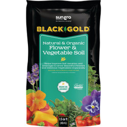 Black Gold 1.5cf Flwr&veg Gdn Soil 1423003.CFL001.5P