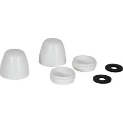 Fluidmaster Secure Cap White Plastic Screw-On Toilet Bolt Caps (2-Pack)