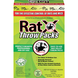 RatX Pellet Throw Pack Rat And Mouse Killer, (6-Pack) 620103