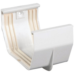 Amerimax 5 In. Contemporary White Vinyl Gutter Slip Joint Connector T0505