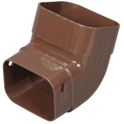 Amerimax 2 In. x 3 In. Brown Vinyl Front A Elbow M1627