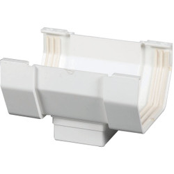 Amerimax 5 In. Center Drop Outlet for White Vinyl Contemporary Gutter T0506