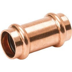 NIBCO 1/2 In. x 1/2 In. Press Copper Coupling with Stop 9001100PCU