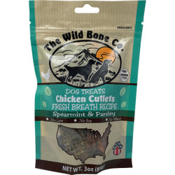 The Wild Bone Company Fresh Breath Chicken Cutlet Dog Treat, 3 Oz. 1980.6